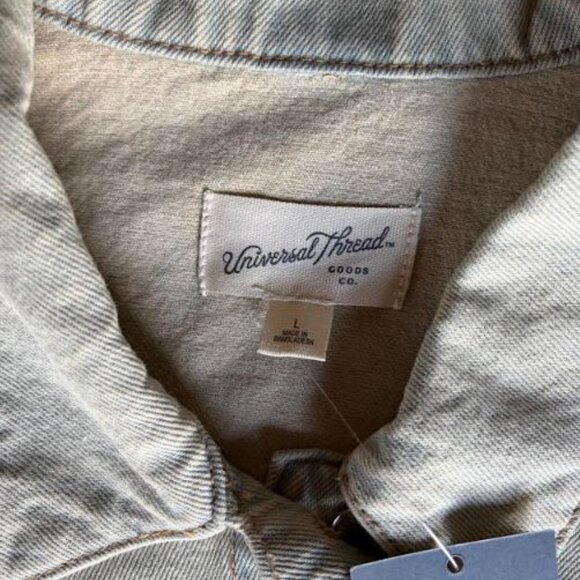 Womens Jean Jacket, Cinched, NWT, Size L - Picture 3 of 5